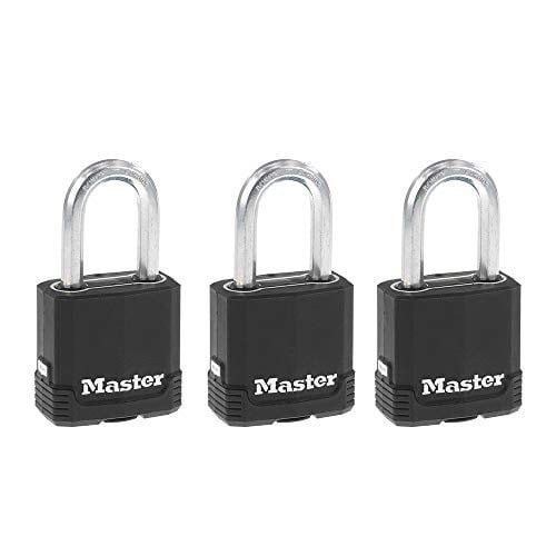 Master Lock M115XTRILF Magnum Ağır Hizmet Tipi Anahtarlı Dış Mekan Asma Kilit, 3lü Paket Anahtarlı-Aynı
