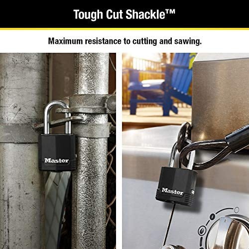 Master Lock M115XTRILF Magnum Ağır Hizmet Tipi Anahtarlı Dış Mekan Asma Kilit, 3lü Paket Anahtarlı-Aynı