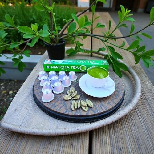 Matcha Çayı Kapsül 10’lu (2 gr) |%100 Camellia Sinensis Matcha Powder – Latte Grade | Vegan, Glutensiz, Doğal | Nespresso Uyumlu Kapsül