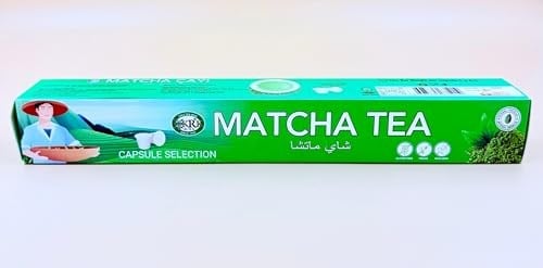 Matcha Çayı Kapsül 10’lu (2 gr) |%100 Camellia Sinensis Matcha Powder – Latte Grade | Vegan, Glutensiz, Doğal | Nespresso Uyumlu Kapsül