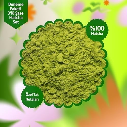 Matcha Deneme Seti 3lü - Saf, Vanilya, Böğürtlen Aromalı Deneme Matcha Seti 3x3 gr