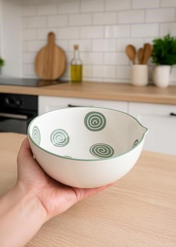 MATCHİVA Seramik Matcha Çay Seti, 4 Parça, Yeşil Boyalı, Geleneksel Japon Tasarımı, Bambu Çırpıcı ve Stand, 290cc Kase