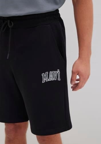 Mavi Baskılı Siyah Şort 0410224-900