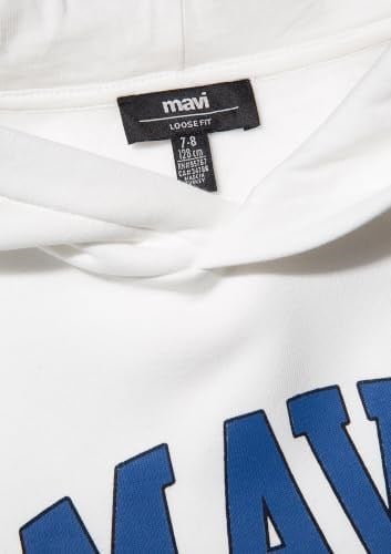 Mavi Logo Baskılı Beyaz Kapüşonlu Sweatshirt 6610110-70057