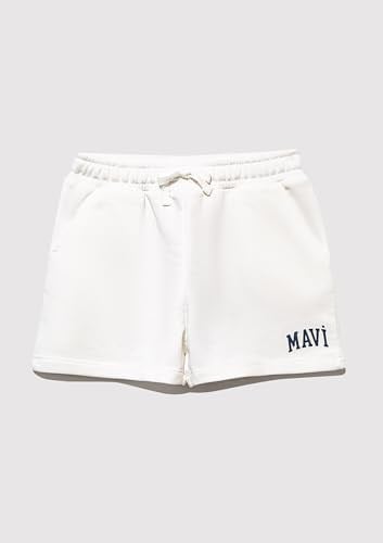 Mavi Logo Baskılı Beyaz Şort 7410002-70057