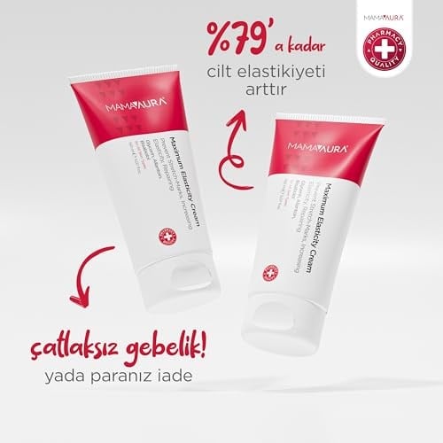 Maximum Elasticity Cream, Çatlak Karşıtı, Cilt Elastikiyetini Destekleyen ve Kaşıntı Hissini Yatıştırmaya Yardımcı Vücut Kremi, 150 ml