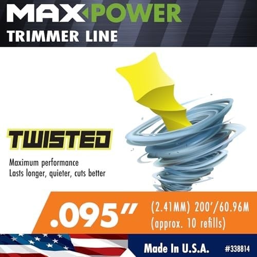 MaxPower 338814 0,095 inç Premium Bükülmüş Düzeltici Hattı, 200-Ayak Uzunluğu