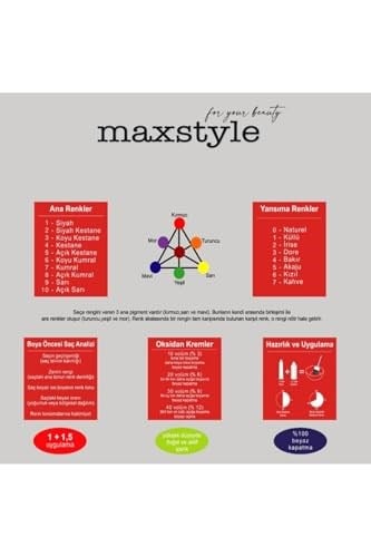 Maxstyle SPS600 Argan ve Keratin 2025/000 Naturel Açıcı 60 Ml 2 Adet Saç Boyası + 2 Adet 90 Ml Oksidan