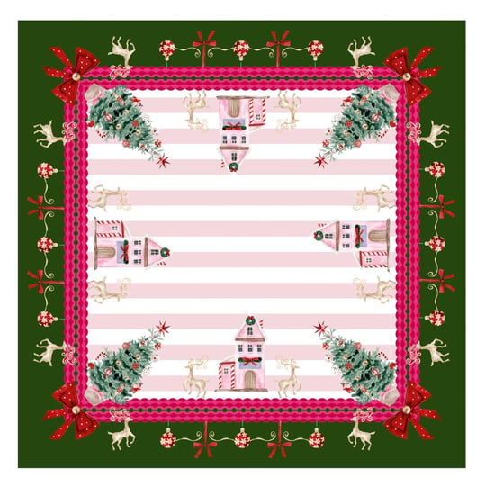 Maxxdeco 140x140 Cm Masa Örtüsü-pink- 12578