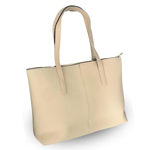 MAYA Büyük Boy Tote Omuz Çantası, Large Suni Deri Shopper Çanta, Yeni Sezon Kadın Omuz Çantası, Geniş Hacimli Trend Çanta