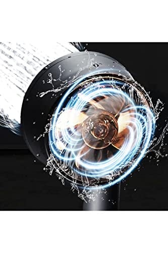 Mayaglory Turbo Fan 5 Fonksiyonlu Su Tasarruflu Dus Basligi Turbo El Dusu Siyah