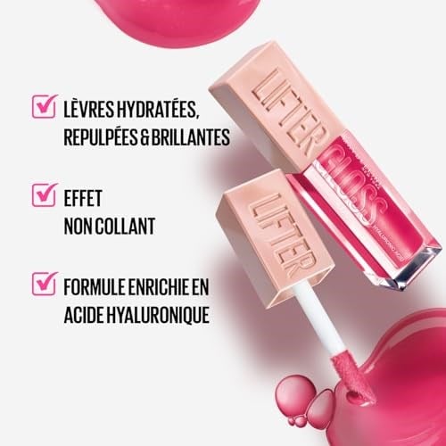 Maybelline New York Lifter Gloss Nemlendirici Dudak Parlatıcısı- 25 Taffy | Anında Dolgunlaştırıcı Etkisi, Yapışkan Olmayan Formül, X - Seçenekler: Standart, 1 unité (Lot de 1), Standart (2 paketi)...