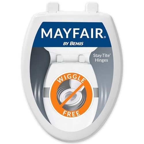 MAYFAIR 1880SLOW 000 Caswell Klozet Kapağı Yavaşça Kapanacak ve Asla Gevşemez, Uzatılmış, Uzun Ömürlü Plastik, Beyaz, 1li Paket