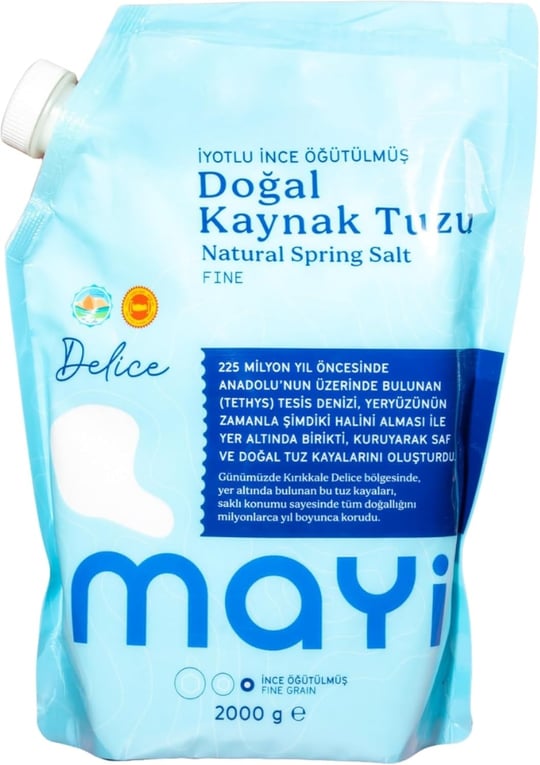 Mayi Tuz Öğütülmüş Sofra Tuzu İyotlu 2000 Gr