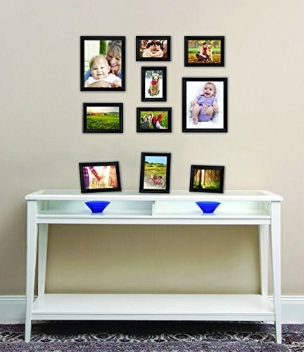 MCS Industries Solid Wood Frame set, Beyaz, ahşap, Siyah, 35.56 x 13.97 x 27.94 cm