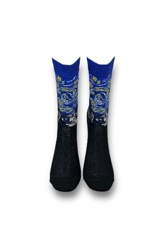 Me-vo Tekli Siyah Bay/Bayan Unisex Esnek Nem Alabilen Pamuklu Sanat Desenli Soket Çorap