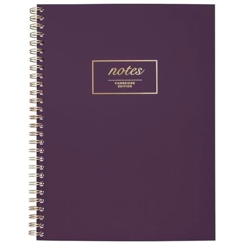 Mead Cambridge Toplantı Defteri/Günlük, Mor, 80 Çift Telli Çarşaf, 20 cm x 17 cm (49556)