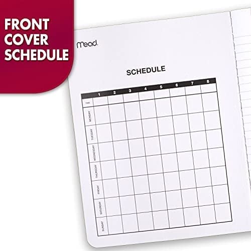 Mead Kompozisyon Defteri, 3lü Paket, Geniş Çizgili Kağıt, 19 x 24 cm, Defter Başına 100 Yaprak, Siyah Mermer Desenli (38301)