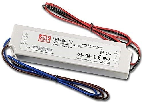 MeanWell Mean Well LPV-60-12 güç kaynağı (90-264 V, 47-63 Hz, aşırı yük, kısa devre, -30-70°C, -40-80°C)