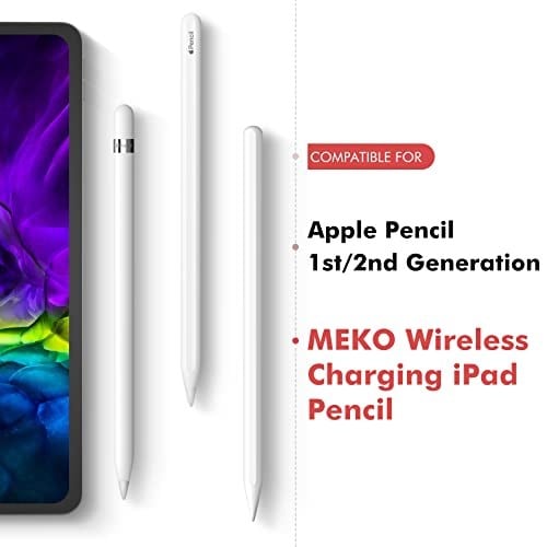 MEKO Apple Pencil 1. Nesil ve 2. Nesil için 4lü Paket Değiştirme İpuçları, iPad Pro Kalem için Kalem Uçları - Beyaz