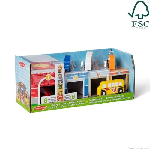 Melissa & Doug 13576 Diz Oyna Kule - Binalar Ve Araçlar