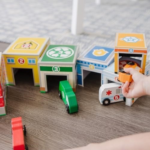 Melissa & Doug 13576 Diz Oyna Kule - Binalar Ve Araçlar