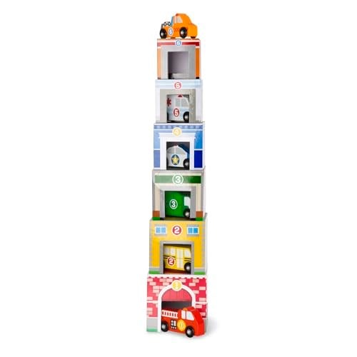 Melissa & Doug 13576 Diz Oyna Kule - Binalar Ve Araçlar
