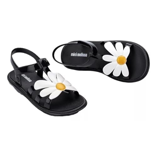 Melissa Kız Çocuk HIP BLOOMY INF Sandalet, 31, 5003270174, Siyah, Kız çocuk