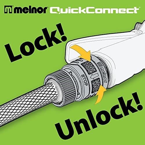 Melnor 65175AMZ 6 Parça Hızlı Bağlantı Seti Konnektör Paketi, Siyah, Mavi
