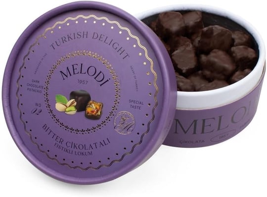 Melodi Bitter Çikolatalı Duble Fıstıklı Lokum 250 gr