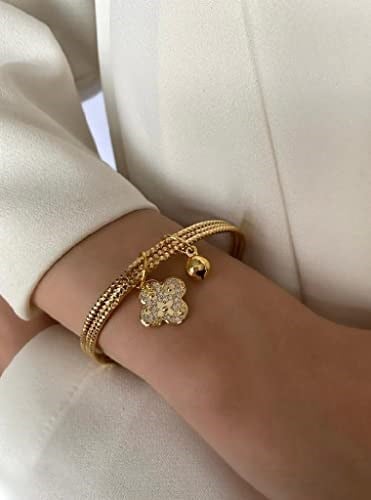 Mels Accessories 14K Altın Kaplama Yani Üçlü Pandora Bilezik Model
