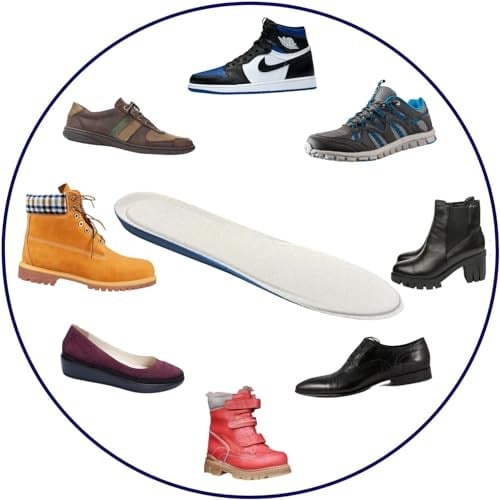 Memory Foam Ortopedik Ayakkabı Tabanlık, Visco Konfor Rahat Spor Ayakkabı Tabanı, Erkek, Kadın (Gri, 40)