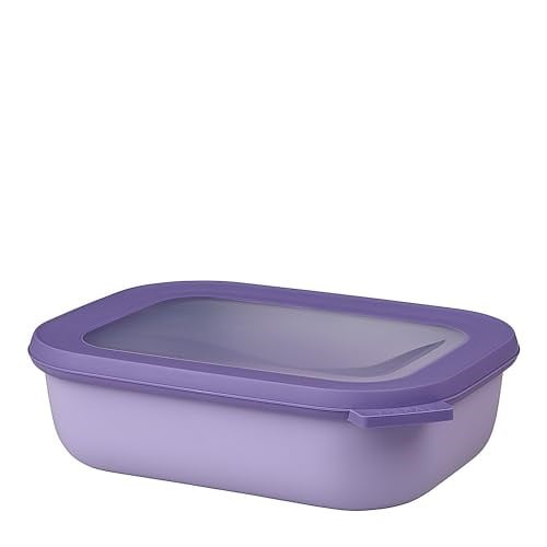 Mepal Cirqula çok amaçlı kase dikdörtgen Nordic lilac – 1000 ml – Stok kutusu, buzdolabı kutusu, derin dondurucu, mikrodalga  - Seçenekler: 500 ml, 750 ml, 1000 ml, 1000ml, 1500 ml, 1500ml, 2000 ml...