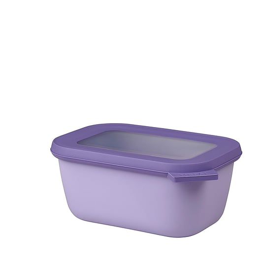 Mepal - Multi Bowl Cirqula Rectangular - Kapaklı saklama kabı - Buzdolabı için hava geçirmez saklama kutusu, mikrodalga fırın kabı ve saklama kabı olarak uygundur - 750 ml - Nordic Lilac