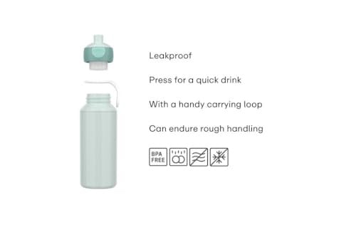Mepal - Pop-up Campus içecek şişesi, su şişesi, okul için sızdırmaz şişe, tekrar kullanılabilir, BPA içermez ve bulaşık makinesinde yıkanabilir, 400 ml, soğuk pembe