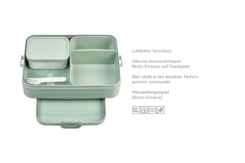 Mepal - Yemek kutusu Take A break large – bölmeli beslenme kutusu – 8 adede kadar tereyağı ekmeği için uygundur – yemek hazırlama için ideal –  - Seçenekler: Medium, Bento Lunchbox large TAB, large...