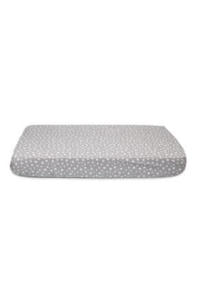 MER-TİM 70x140 Lastikli Ranforce Bebek Çarşaf Takımı-Gri Yıldızlı (Gri / 140 CM)