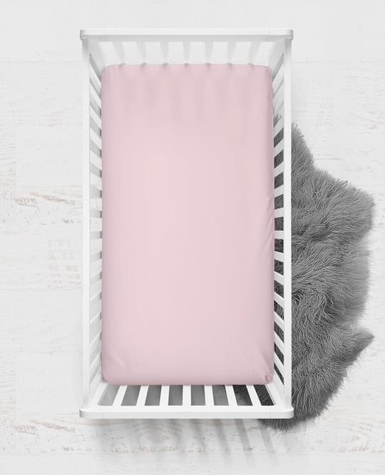 MER-TİM 70x140 Penye Lastikli Bebek Çarşafı - Krem Pembe Lila 3lü Set
