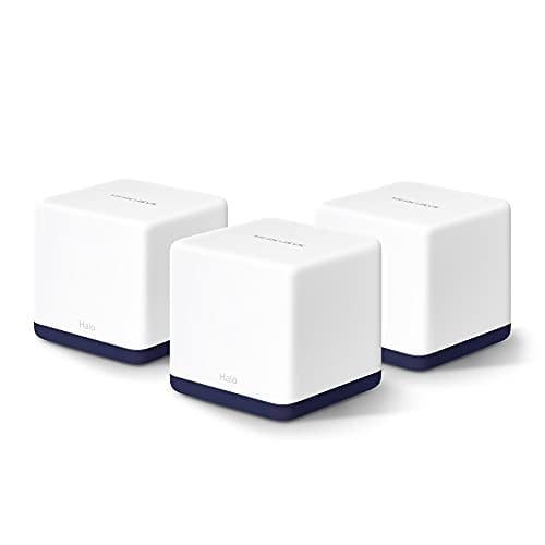 Mercusys Halo H50G 3-pack, AC1900Mbps, Dual-Band, Gigabit Portları, 100e Kadar Cihaz Bağlanabilir, 550 m²ye Kadar Kapsama, Akıllı Bağlantı, Mobil Uygulama ile Kolay Kurulum, Wi-Fi 5 Mesh Sistemi