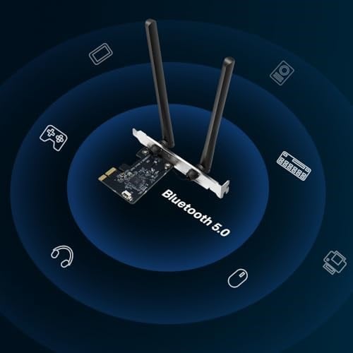 Mercusys MA30E, AC1200MBPS Ikisi Bir Arada Wi-Fi 5 & Bluetooth 5.0 Pcıe Ağ Kartı