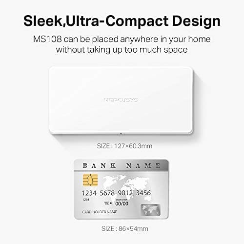 Mercusys MS108, 8-Port 10/100Mbps Desktop Switch