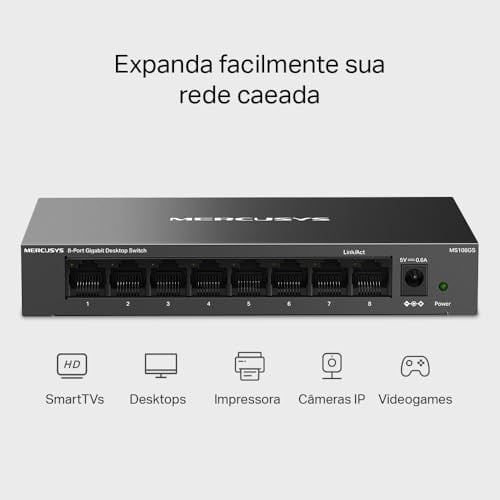 Mercusys MS108GS, 8-Port Gigabit Desktop Switch