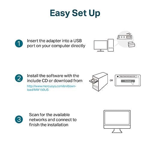 Mercusys MW150US, N150 Wireless Nano USB Adaptör