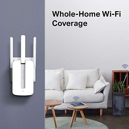 Mercusys MW300RE, N300 Mbps, 3 Harici Anten, Tek Tuşla Kolay Kurulum, Mobil Uygulama Desteği, Dual-Band Wi-Fi 4 Menzil Genişletici