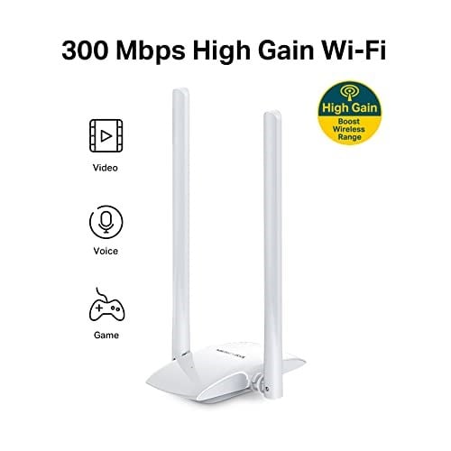 Mercusys MW300UH, 300Mbps Yüksek Kazançlı Kablosuz USB Adaptörü