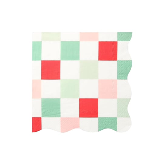 Meri Meri - Multi Check Large Napkins - Kareli Peçeteler (L) (16lı)