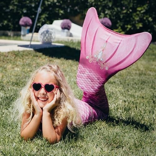 Mermaids Deniz Kızı Bikini Takımı, Kız Çocuk, 4-6 Yaş, Renkli, Standart Beden,%80 Polyester%20 Elastan, 3D Pullu, Bandeau Üst