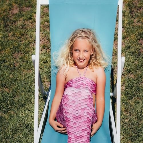 Mermaids Deniz Kızı Bikini Takımı, Kız Çocuk, 4-6 Yaş, Renkli, Standart Beden,%80 Polyester%20 Elastan, 3D Pullu, Bandeau Üst