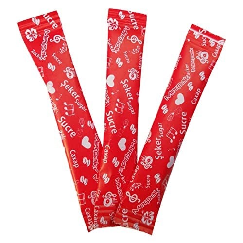 Merpak Şeker Stick Baskılı Stick (Kırmızı) 3 gr x 1000 Adet