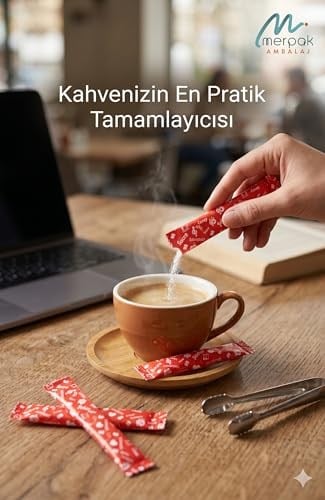 Merpak Şeker Stick Baskılı Stick (Kırmızı) 3 gr x 1000 Adet